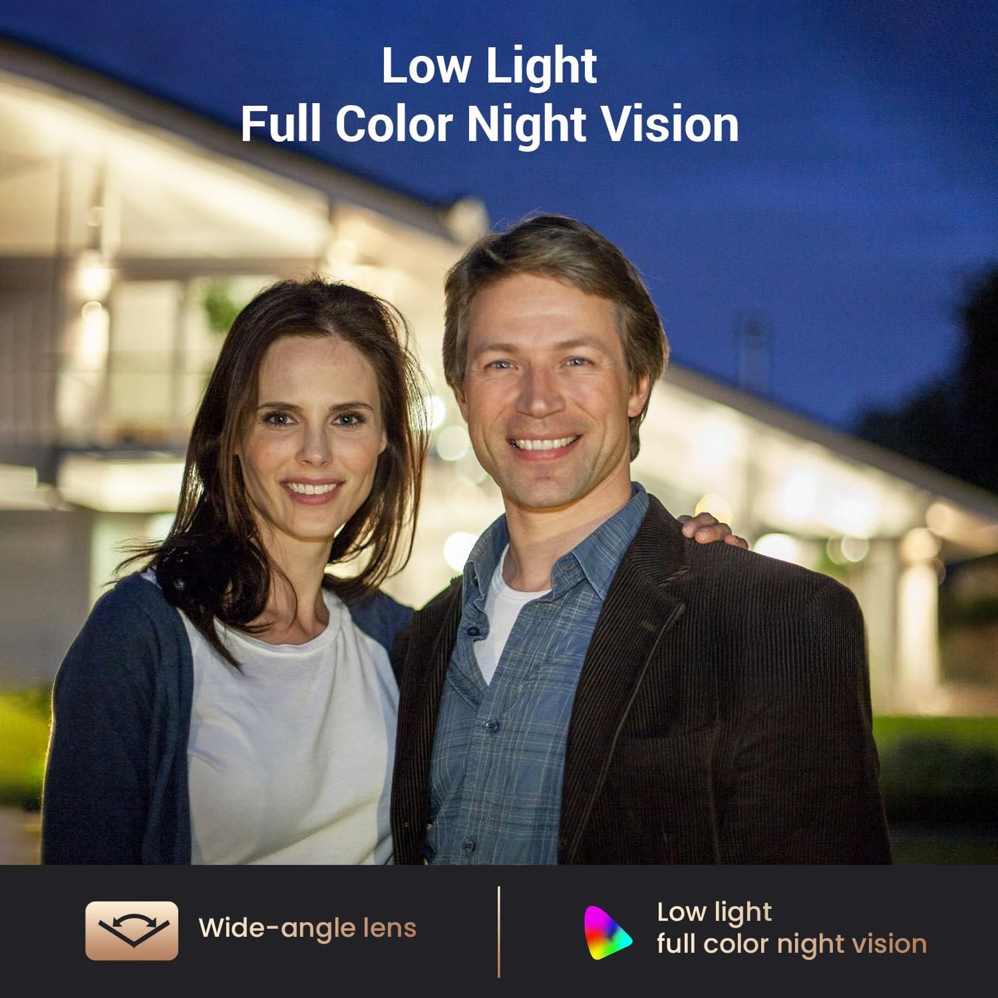 LinkSear Wireless Video Doorbell Camera, Smart AI Human Detection, Real-Time Notification, Night Vision, 2-Way Audio, Cloud Storage, 2.4G WiFi, Indoor Outdoor Surveillance (Without Receiver)