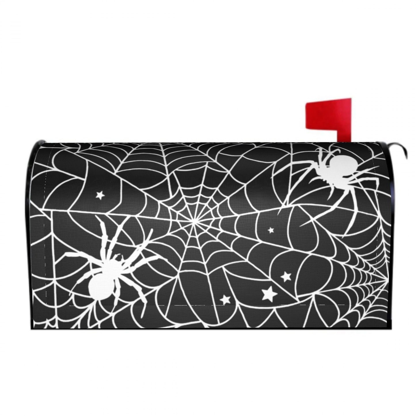 Sphragiyn Halloween Mailbox Cover Magnetic Spiders Spiderweb Mailbox Wraps Post Letter Box Cover for Garden Yard Home Decor Standard Size 21" x 18"
