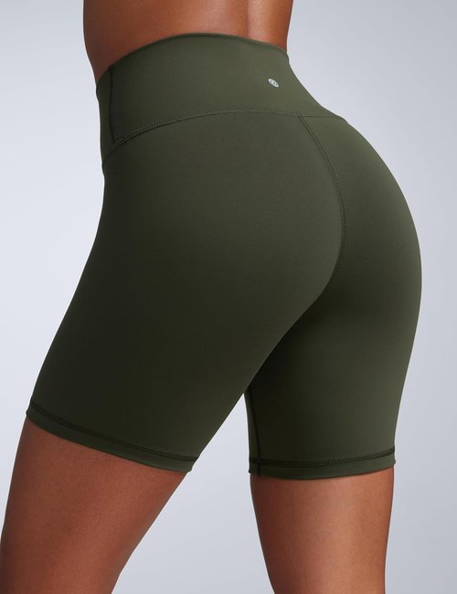 CRZ YOGA Biker Shorts - High Waisted Butterbreeze Athletic Wear for Gym & Yoga | 6'' Tummy Control