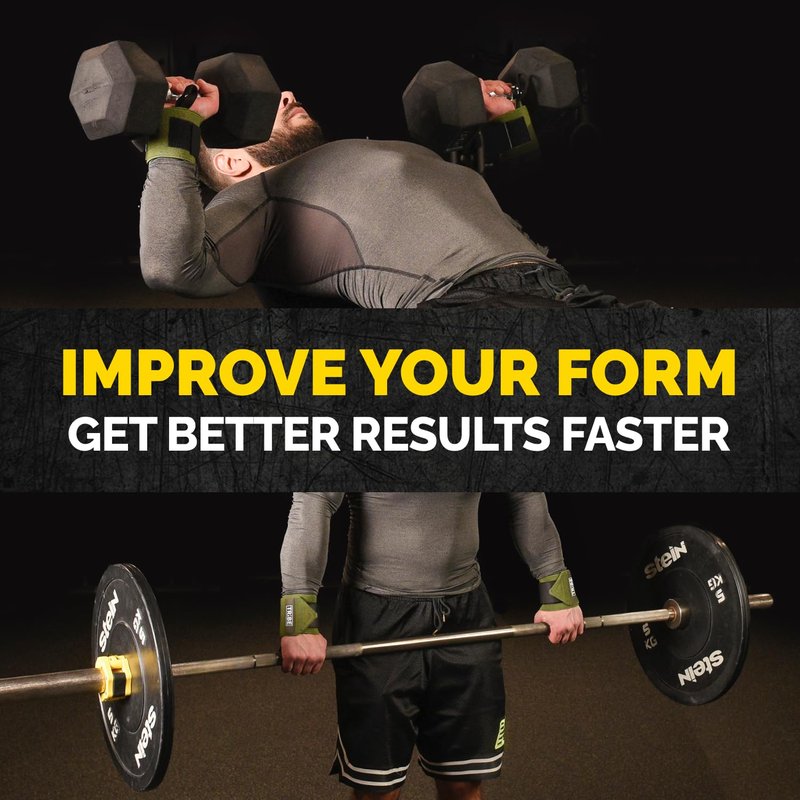 Tribe Lifting Heavy Duty Wrist Support — 18 inch Wraps Lock Your Wrists in a Strong, Stable Position During Bench Press and Overhead Lifts, so You Push Heavier Weight with Zero Wrist Pain