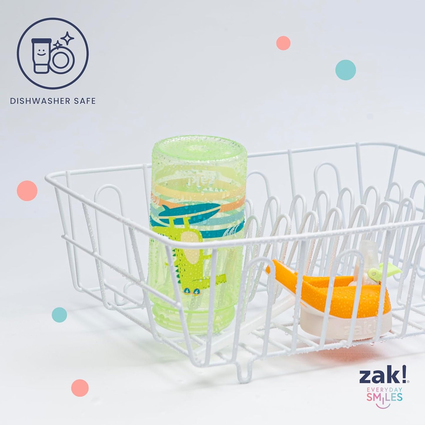 Zak Designs Bluey Kids Water Bottle - Durable 16oz Plastic with Straw & Leak-Proof Design | 2-Pack (Bluey, Bingo)