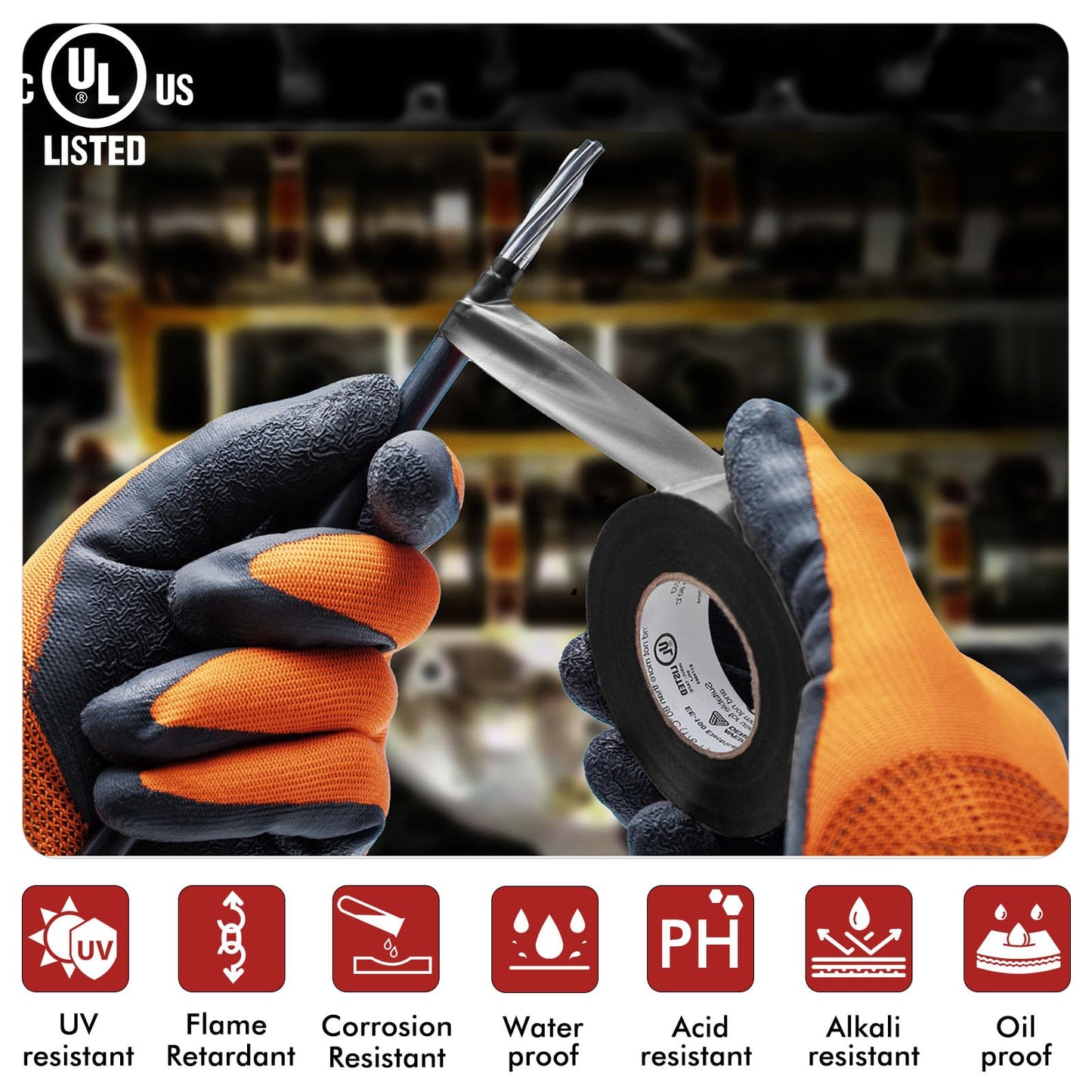 Avery Dennison Electrical Tape ¾ in x 99 ft, Professional Grade PVC Electric Tape, UL/CSA Listed Insulating Vinyl Tape for Electrical, Repairs, Automotive and Equipment, Pro-43, Black, 1 Roll