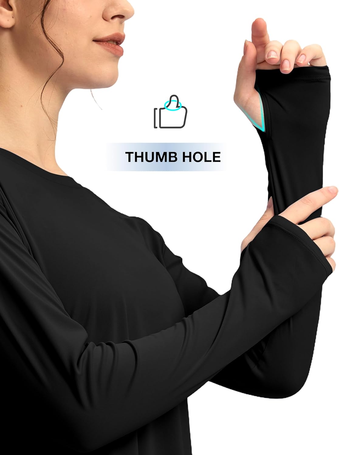 Soothfeel Women's Long Sleeve Workout Shirt - UPF 50+ UV Protection, Lightweight & Quick Dry