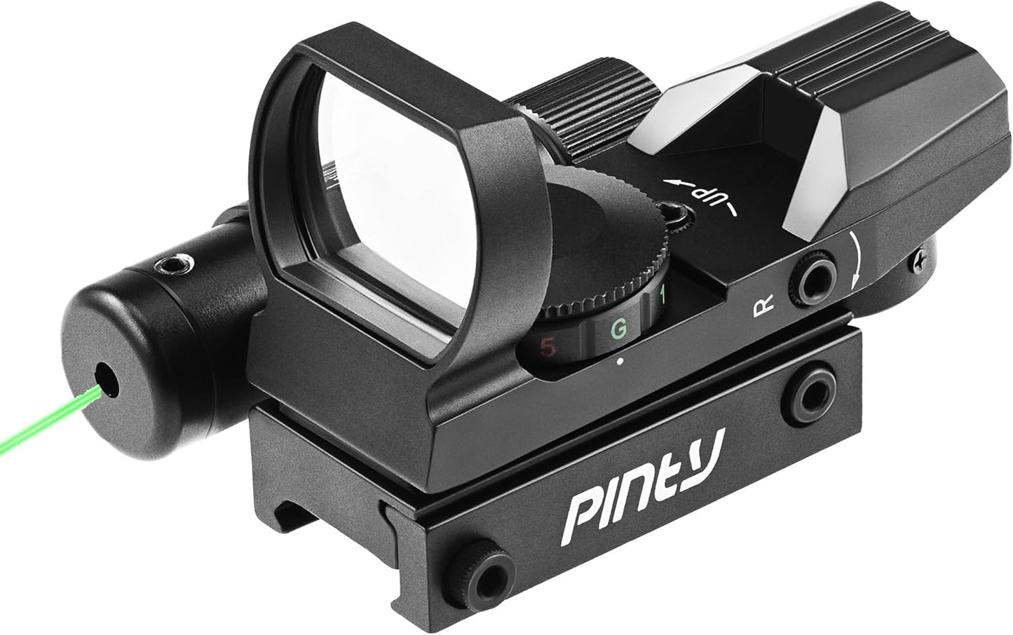 PINTY Reflex Sight - Red Dot Sight with Red/Green Dot & Multiple Reticles for Pistol/Rifle
