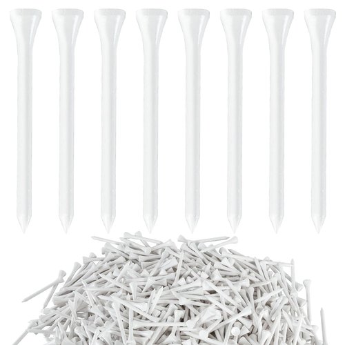 DUPDMKIN Bamboo Golf Tees 1000 PCS, 3-1/4"(83mm) Eco-Friendly Bamboo Golf Tees Bulk, Stronger Than Wood Tees, Reduce Friction & Side Spin