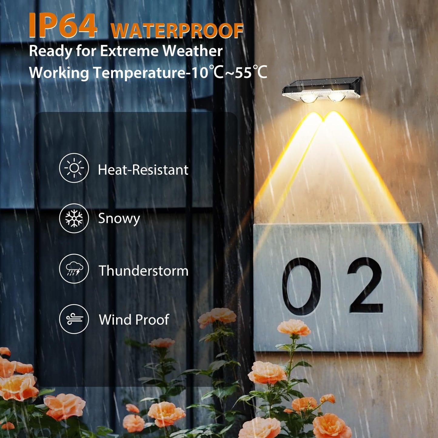 UGDLUCK Solar Fence Lights Outdoor-3000/4000/6000K 3 Mode,IP65 Waterproof Solar Powered Lights Outdoor for Backyard/Patio/Fence/Wall/Deck/Step/Porch/Railings/Pool (20pack)