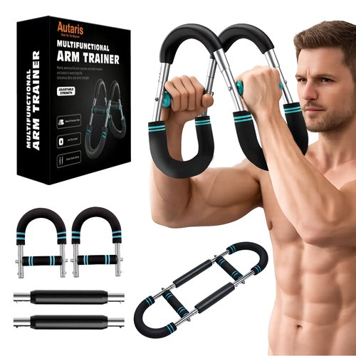 Twister Arm Trainer – Power Adjustable Chest & Arm Workout Bar, Upper Body Strength Training for Arms, Chest & Shoulders, Home Gym Portable, Heavy Resistance 65–110 lbs