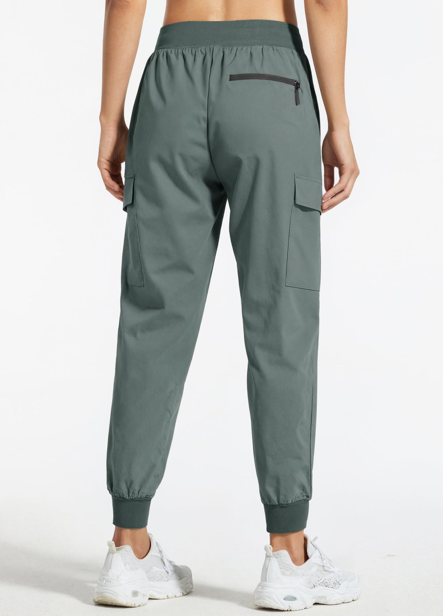 Libin Women's Cargo Joggers Lightweight Quick Dry Hiking Pants Athletic Lounge Casual Travel, Metropolis Gray XXL
