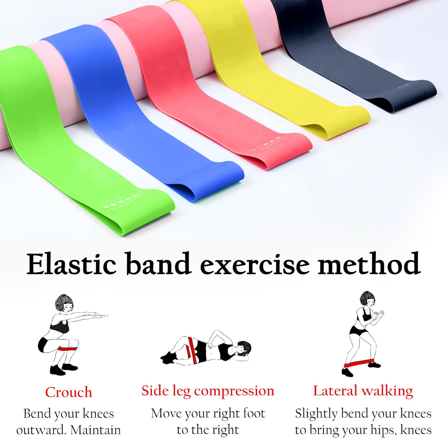 Pilates Ring Set with Bands & Mini Yoga Exercise Ball – 14″ Magic Circle with Padded Handles, 5 Resistance Bands & Stretch Strap – Home Workout Equipment for Full-Body Sculpting & Core Strength