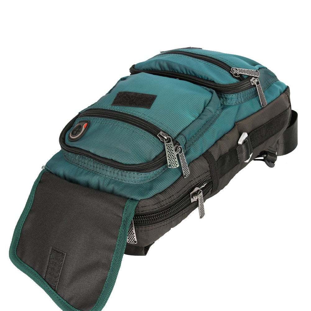 Vanlison Sling Bag Chest Shoulder Backpack Crossbody Multipurpose Daypack For Men Women Blue