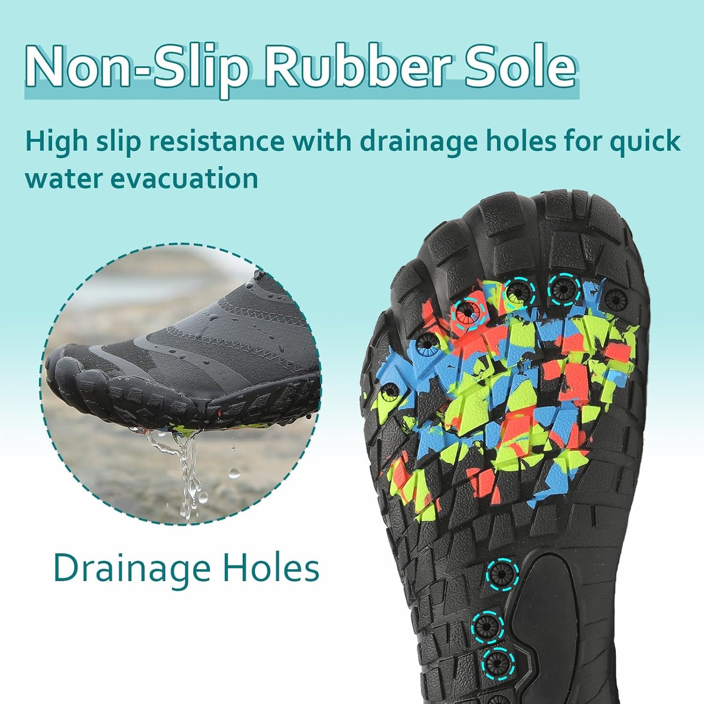Skiennix Water Shoes - Quick-Dry Aqua Socks for Men & Women | Ideal for Beach, Pool & Water Sports