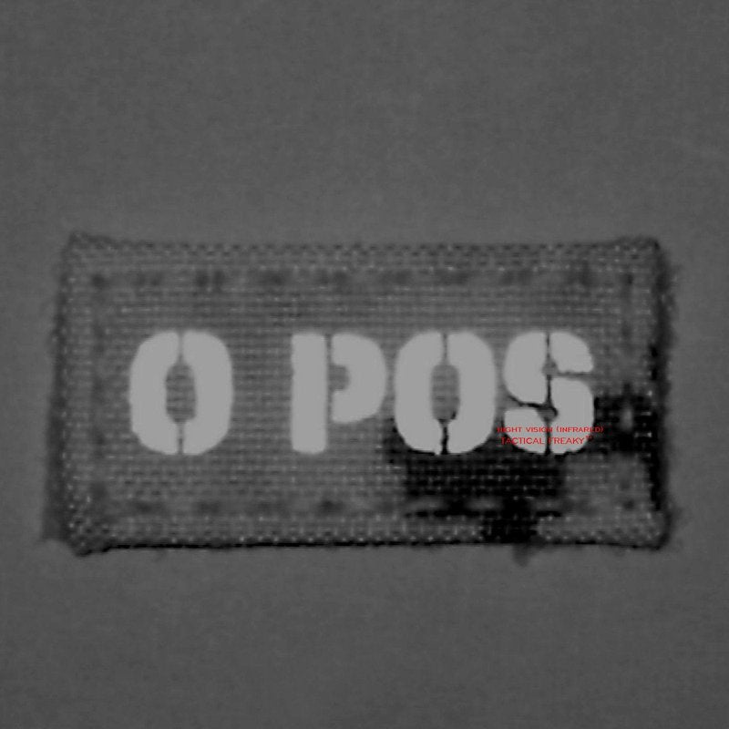mult1cam O POS Blood Type 1x2 Infrared IR Tactical Morale Hook Patch
