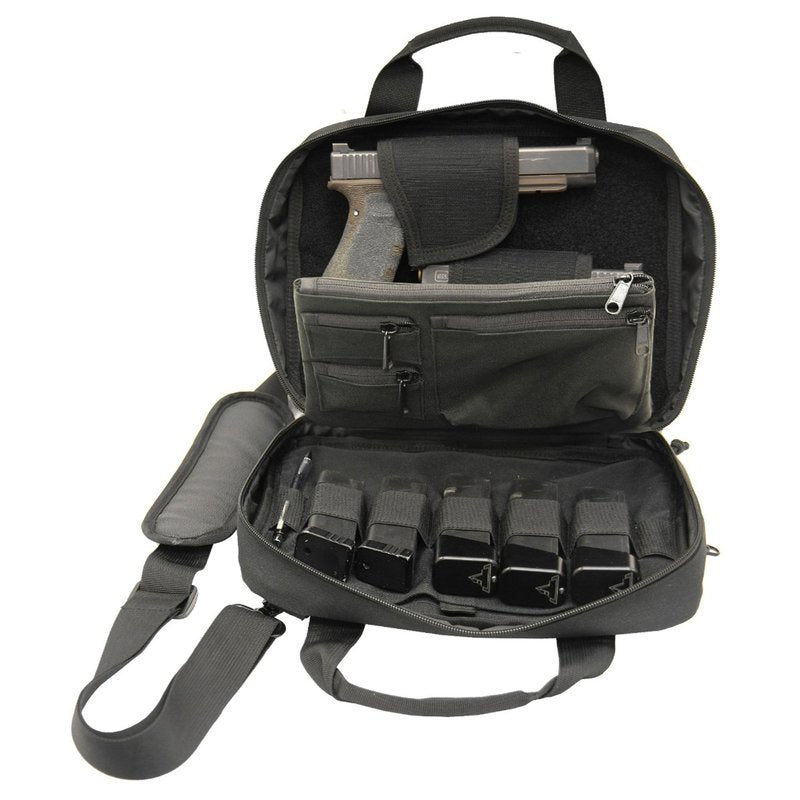 UTG Competition Shooter's Double Pistol Case, Black