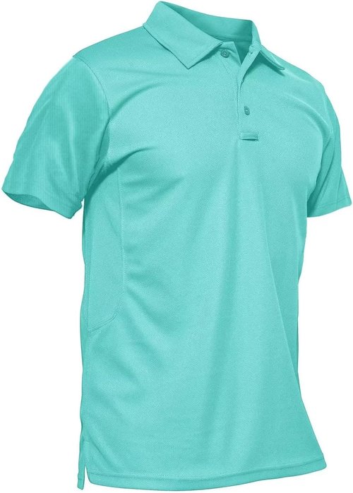 MAGCOMSEN Men's Quick Dry Tactical Polo Shirt - Performance Short Sleeve Golf Jersey