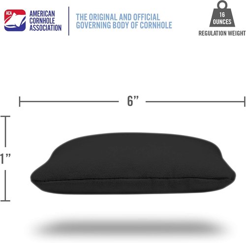 ACA Daily Cornhole Bags - Weather Resistant Resin-Filled Set of 4 | 6x6 Size