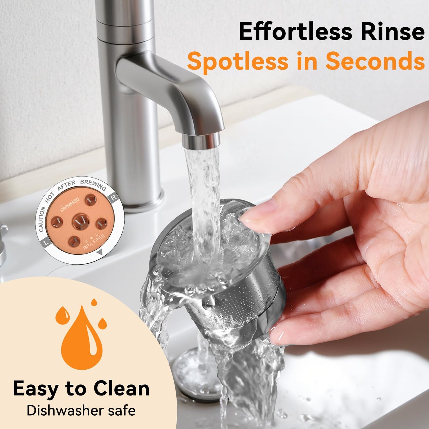 CAPMESSO Reusable K Cups for Keurig: 2025 Updated My K Cup Stainless Steel Coffee Filter Refillable Coffee Pods for K Supreme/K Slim/k-Duo Gen 2/K-Brew Chill with Multistream Technology (1 Pack)