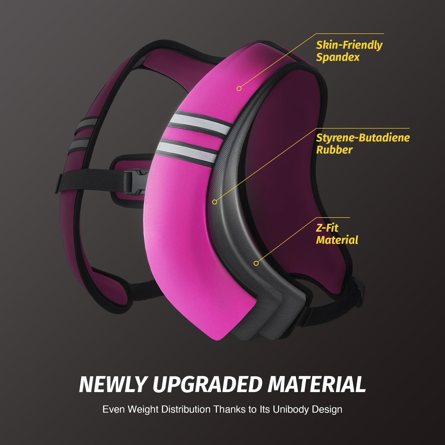 ZELUS Weighted Vest, Washable Z-Fit Soft Iron Weighted Vest for Women and Men, 5/10/15 lb Weight Vest with Reflective Strips & Adjustable Straps, Ultra Thin Weight Vest for Gym Strength Training (15lb) Pink