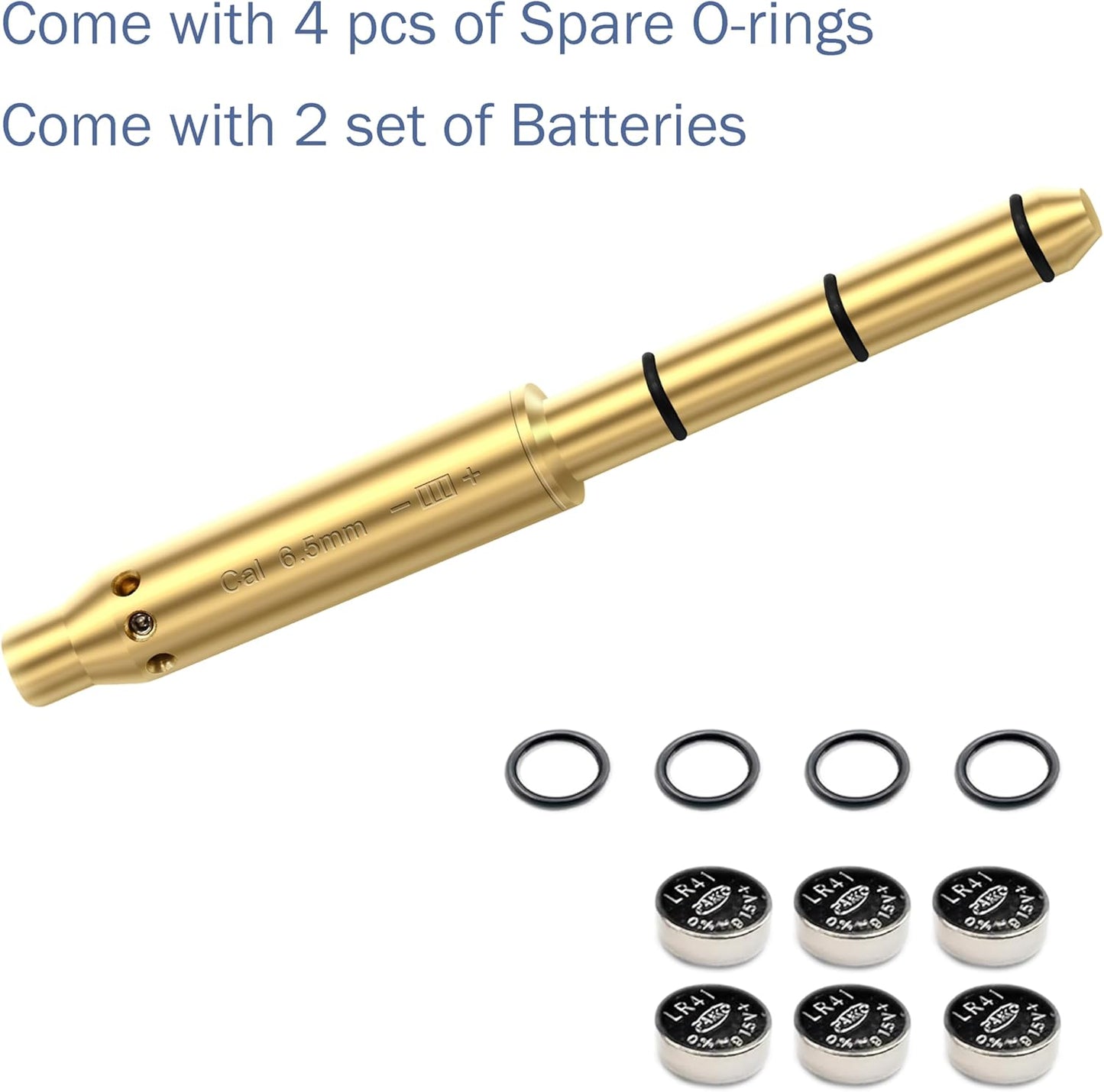 Red Laser Boresighter - 6.5MM Caliber End Barrel Laser Bore Sight for Accurate Fitting in Revolvers, Pistols, Rifles & Air Guns