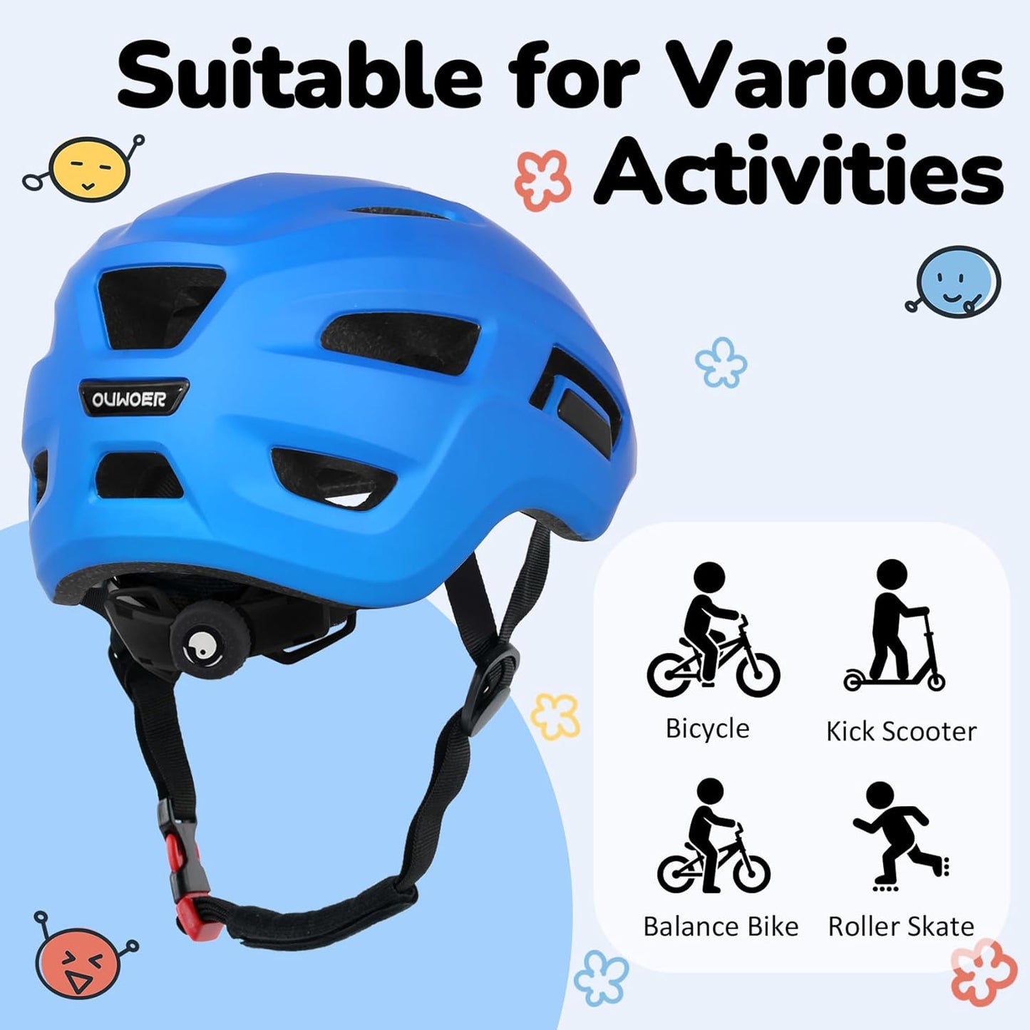 Skiennix Toddler Bike Helmet - Adjustable Multi-Sport Design for Kids | Two Sizes Available