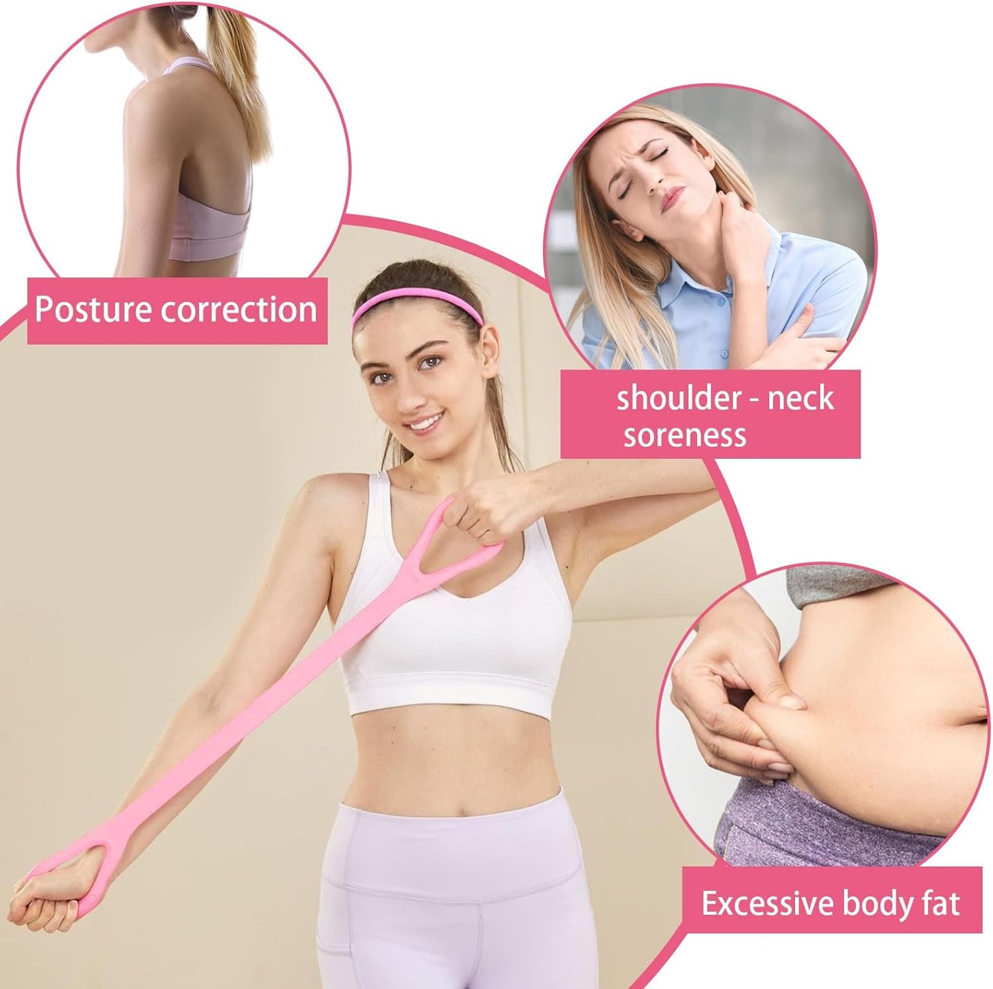 Skiennix 6 Pcs Figure 8 Resistance Bands - Versatile Yoga & Pilates Stretching Equipment for All Fitness Levels