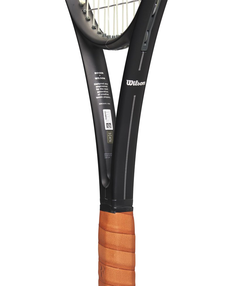 Wilson RF 01 Pro Strung Performance Tennis Racket - Grip Size 2-4 1/4", Strung with Sensation 16 Natural at Mid Range Tension