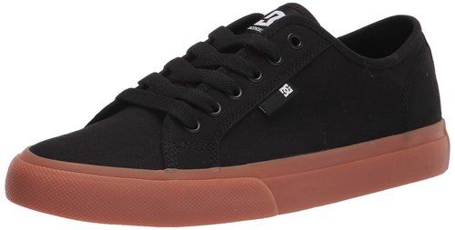 DC mens Manual Skate Shoe, Black/Gum, 9.5 US