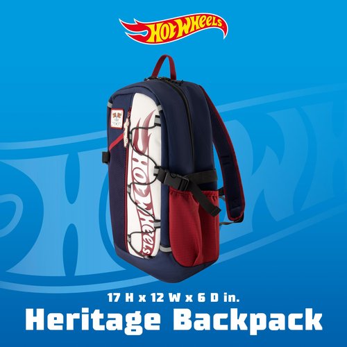 Concept One Hot Wheels 1968 Backpack, Classic Heritage Design for Men and Women, Navy, 12 Inch