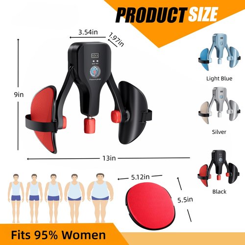 Thigh Exerciser & KEGEL Trainer,176LB Adjustable Pelvic Floor Workout Equipment,Inner Thigh Toner for Women & Men,Home Fitness for Living Room,Bedroom OR Office