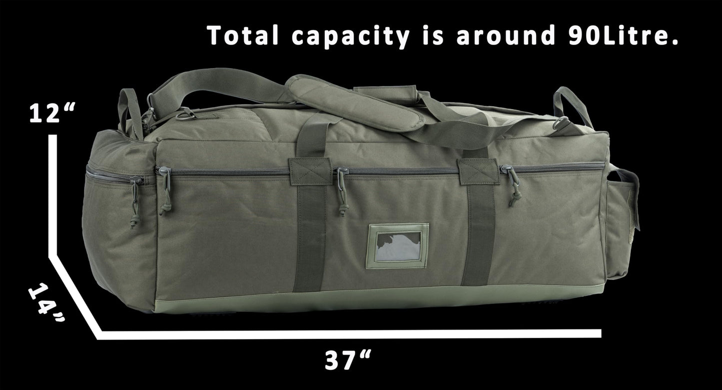 XMILPAX Large Military Duffle Bag Tactical Gear Load Out Bag Deployment Cargo Bag Travel Sports Equipment Duffel Luggage Bag with Backpack Straps 90L