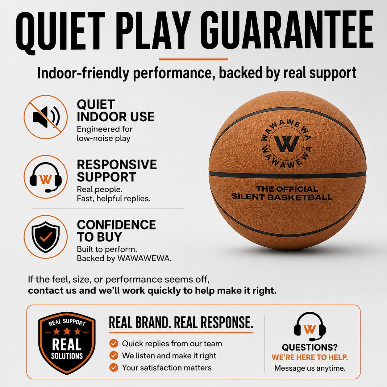 WAWAWEWA The Official Silent Basketball Hoop – Wall-Mounted Indoor Basketball Hoop for Bedroom, Apartment Shooting Practice & Skill Training – Adhesive or Screw Install