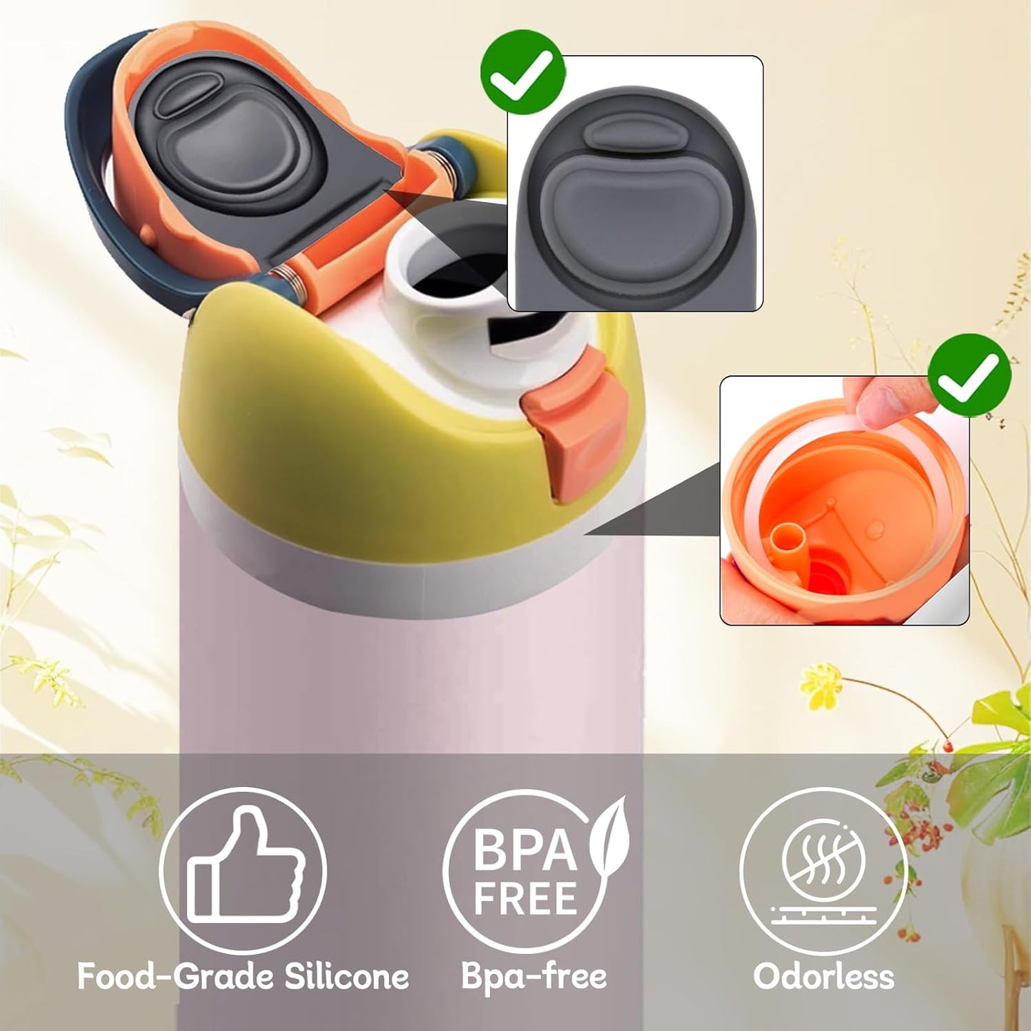 Owala | Replacement Lid Rubber Seal Stopper & O-Ring Gasket Set - Fits 16/19/24/25/32/40 oz Water Bottles