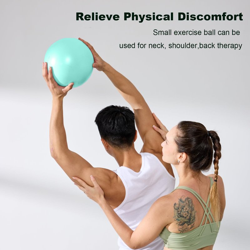 RYTMAT Exercise Ball for Workouts, Anti-Burst and Slip Resistant Yoga Ball for Gym Fitness and Physical Therapy (White)