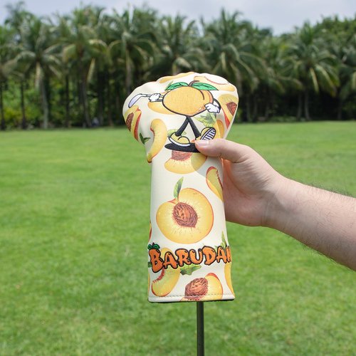 Golf Club Head Covers Peach Style Golf Driver Headcover 3 Wood Headcover Hybrid Headcover Head Covers Mallet Blade Putter Covers Magnetic, Rotatable Fairway Wood Rescue Head Covers