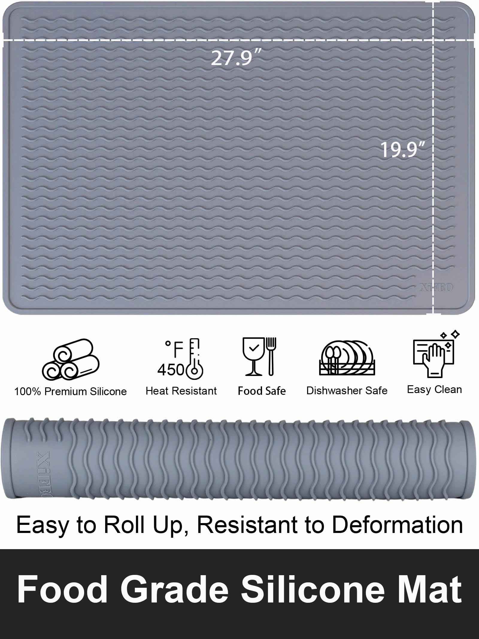 XiFEO Stove Top Covers for Electric Stove, Food Grade Heavy Duty Silicone Glass Stove Top Cover Protector, Induction Cooktop Protector, Heat Resistant Range Ceramic Stove Top Covers Mat, Oven Cover