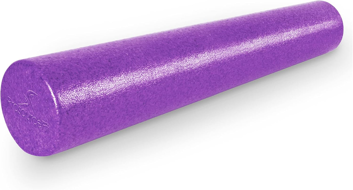 ProsourceFit High Density Foam Roller - 36-Inch Firm Massage Tool for Back Stretching & Yoga | Purple