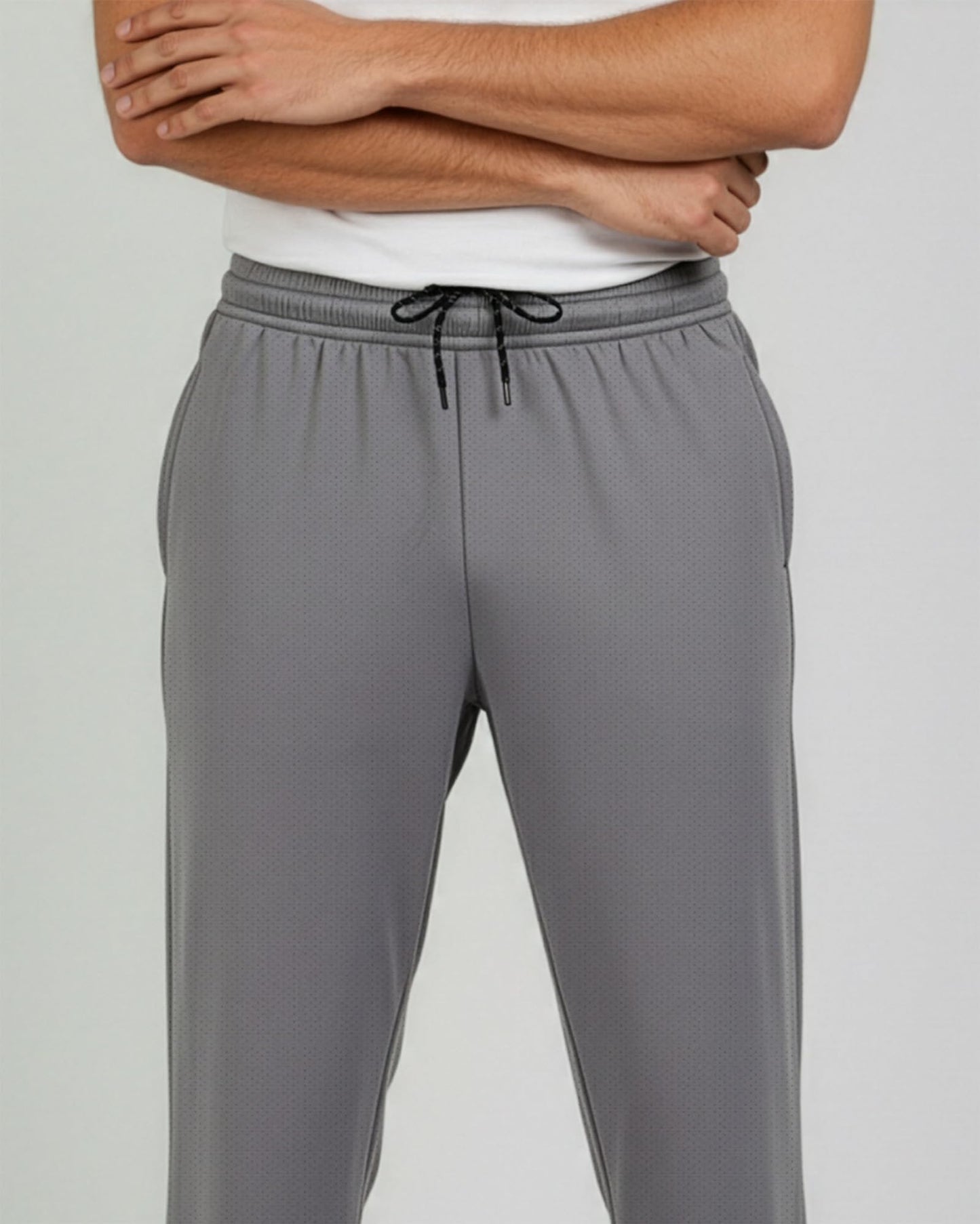 Real Essentials 3 Pack: Men's Mesh Open Bottom Sweatpants Gym Active Athletic Workout Casual Pants with Pockets - Set 8, L