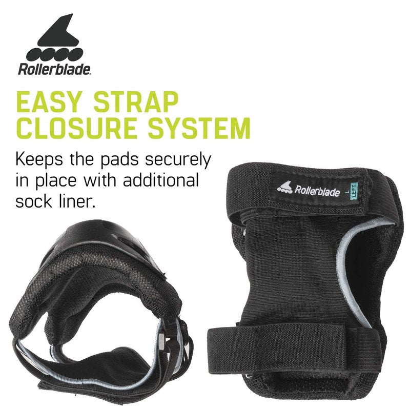 Rollerblade Skate Gear Knee Pad Protective Gear, Unisex, Multi Sport Protection, Black, Medium