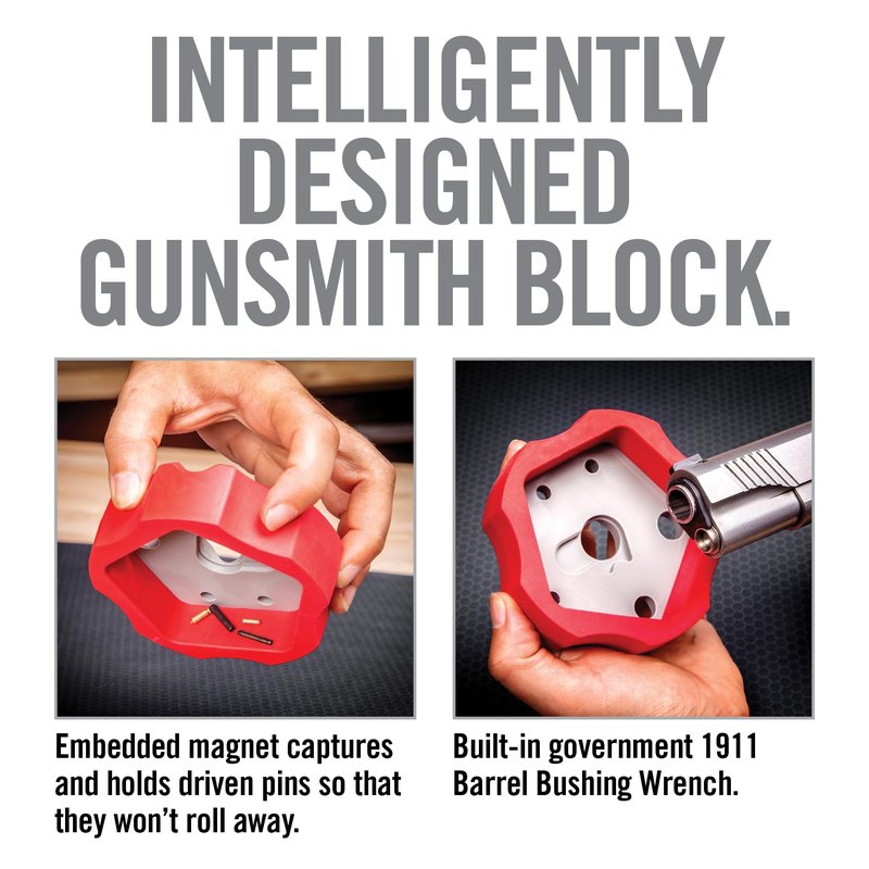Real Avid Smart Bench Block - Universal Armorers Block Made with Non-Marring Materials, Non-Slip Bench Block For Glock, 1911 & Other Guns