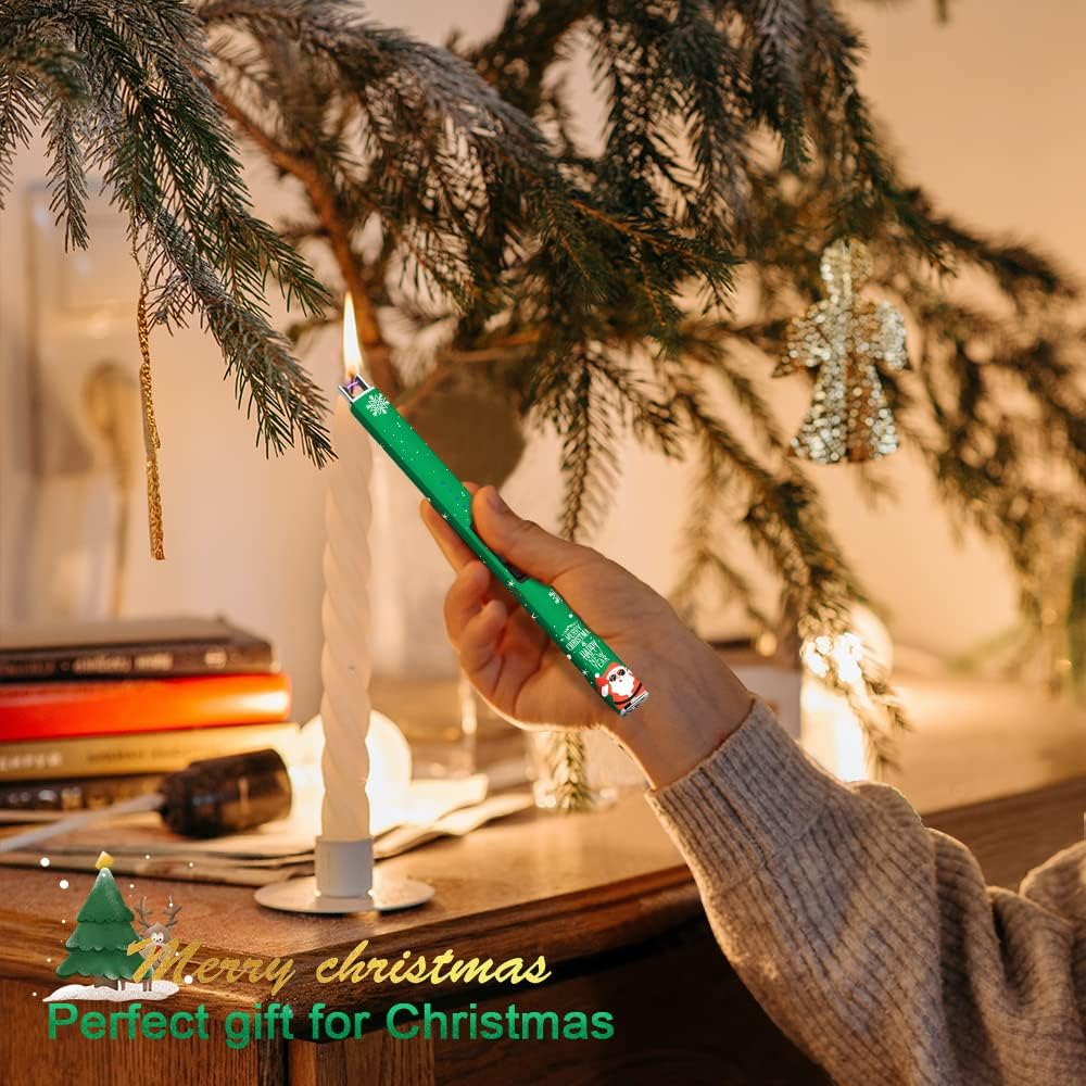 SUPRUS Electric Lighter - Windproof Flameless USB Rechargeable with Safety Lock | Christmas Green