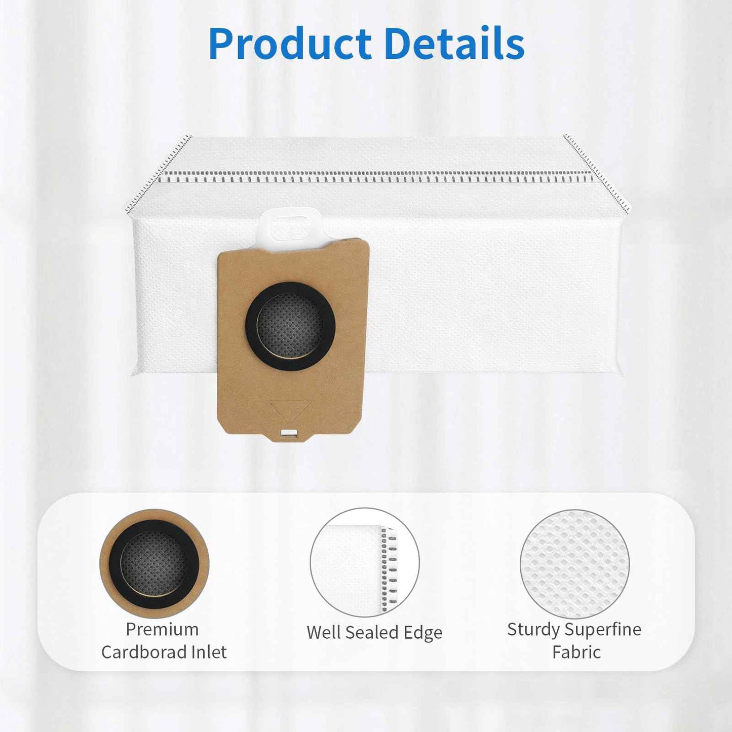 BUXEBUX 14Pcs Freo Z Ultra Replacement Dust Bags for Narwal Flow, Freo Z Ultra, Freo Z 10 Robot Vaclumn Cleaner Spare Parts Accessory, Disposable Vacuum Dust Bags for Narwal.