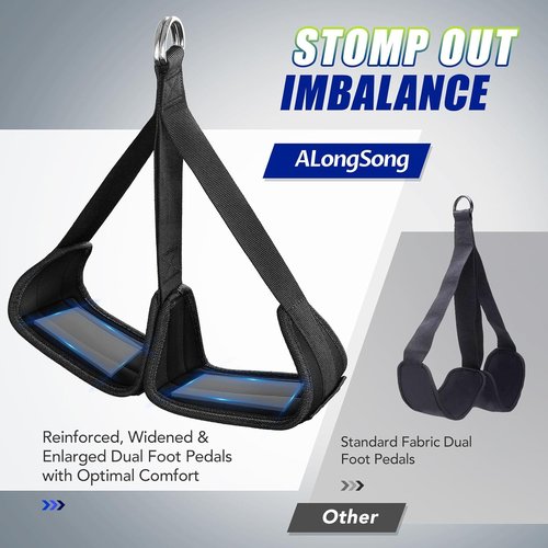 **ALongSong Pull Up Assistance Bands - Upgraded Heavy Duty Resistance Bands with Foot Support Pedal | 80Lbs Adjustable Weight for Home Gym Strength Training**