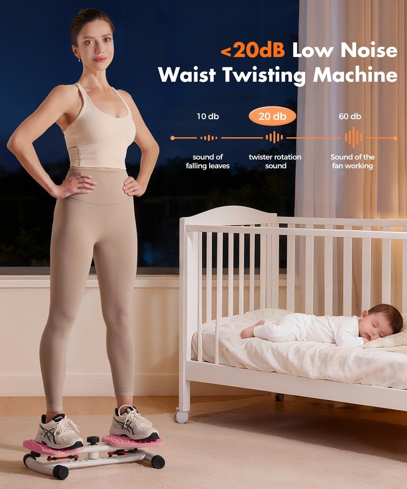 Waist Twisting Machine Fitness Tool，Anti-Slip Home Gym Workout Equipment for Women Belly Fat