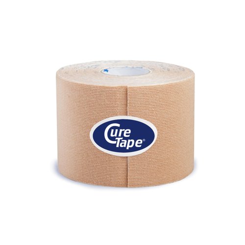 CureTape Classic | Kinesiology Tape for Muscle & Joint Pain | Elastic Therapeutic Tape | Waterproof Athletic Tape | Medical K Tape (Beige)