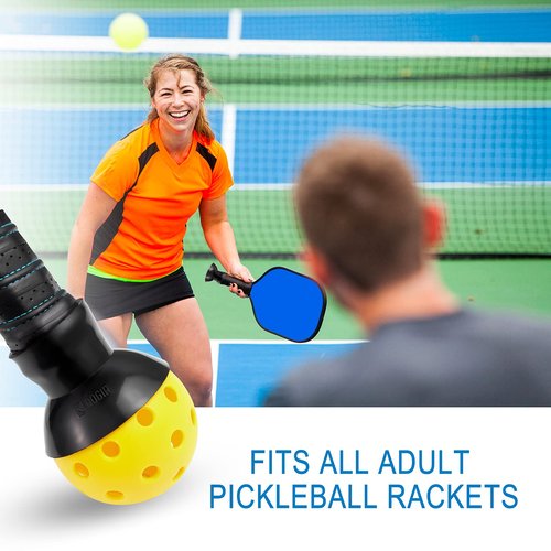 QOGIR Pickleball Ball Retriever: Easy Pickleball Ball Accessory to Pick Up Pickleball Balls Without Bending Over, Attaches to Paddle Bottom, Fits Any Paddles