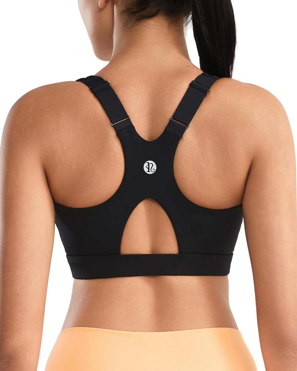 RUNNING GIRL High Impact Sports Bra - Adjustable Racerback Design with Built-In Pads for Comfort