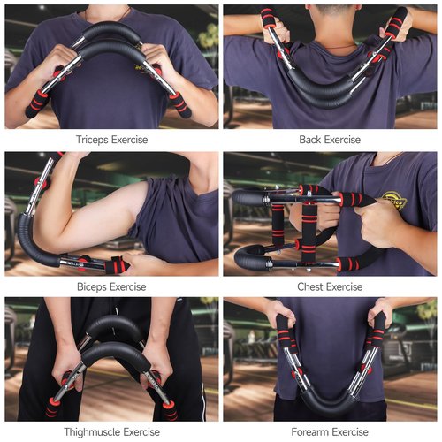 Twist Arm Trainer, Adjustable Chest Workout Equipment, Arm Trainer for Men, Shoulder Muscle Training, 66 - 110 LB