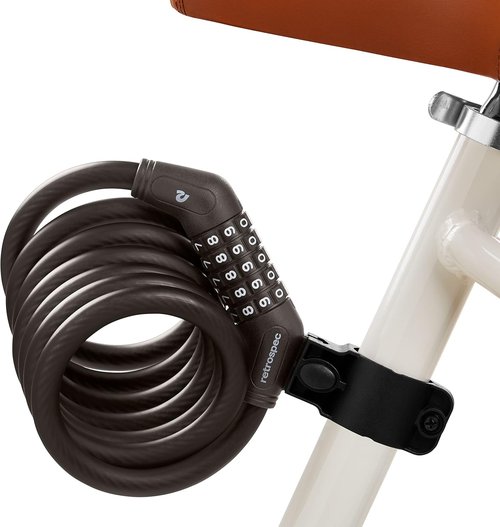 Grizzly Plus Integrated Combo Bike Lock - 12mm Security Cable for Ultimate Theft Protection