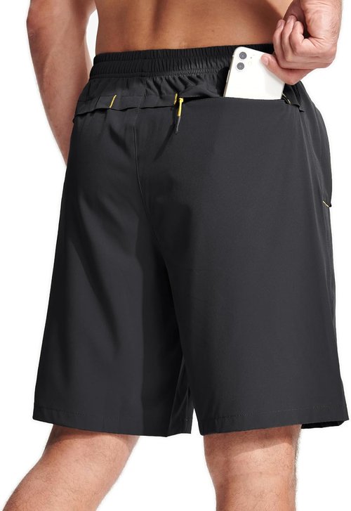 MAGCOMSEN Men's Athletic Shorts - Quick Dry Lightweight Casual 9" Hiking Shorts with 3 Pockets