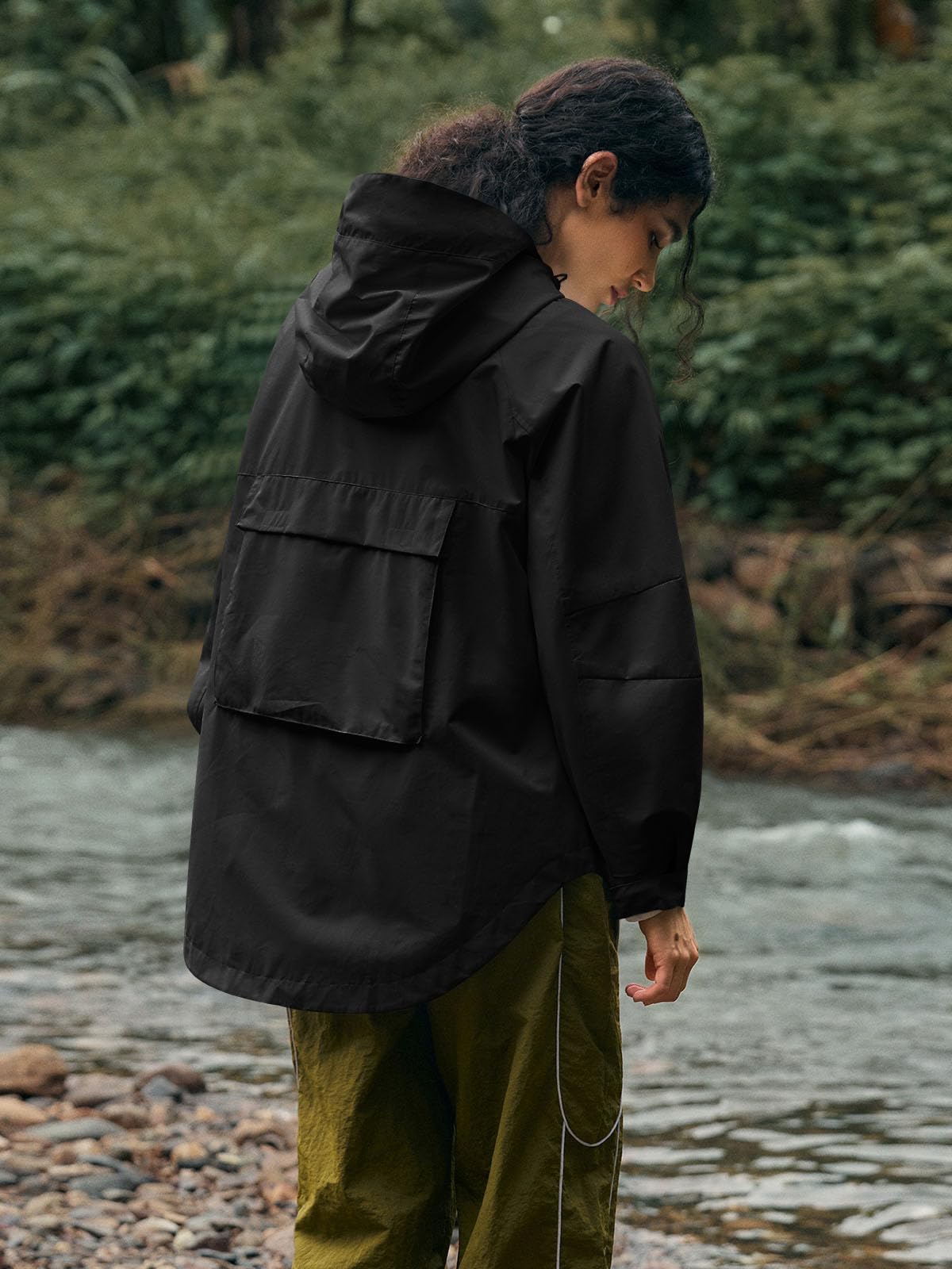 Yousify Womens Waterproof Rain Jackets Raincoat Hooded Lined Windbreaker Trench Coat With Pockets for Outdoor Hiking