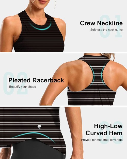 G Gradual Women's Racerback Workout Tank Top - Loose Fit Athletic Yoga Shirt for Running & Gym